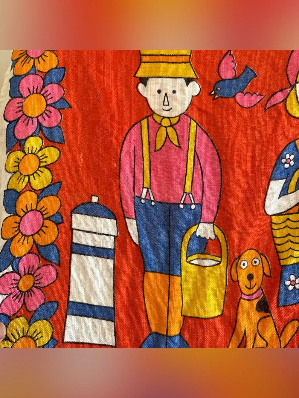 Pure Irish Linen Old Bleach Tea Towel 653 Ireland Approx 29x18 Folk Art Farm MCM